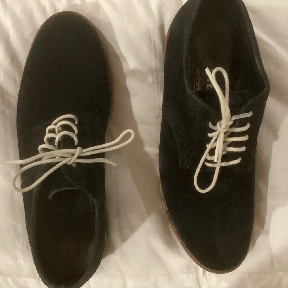 Black WalkOver Suede Derbys 8M - Picture 3 of 6